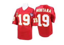 Kansas City Chiefs Men's Authentic Red 75th Anniversary Throwback Jersey (19 Joe Montana)