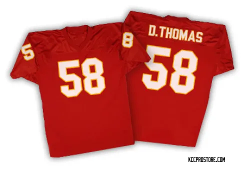 Kansas City Chiefs Men's Authentic Red Mitchell And Ness Throwback Jersey (58 Derrick Thomas)