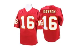 Kansas City Chiefs Men's Authentic Red Team Color Throwback Jersey (16 Len Dawson)