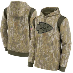 Kansas City Chiefs Men's Camo 2021 Salute to Service Therma Performance Pullover Hoodie