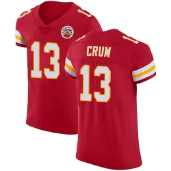 Kansas City Chiefs Men's Elite Red Team Color Vapor Untouchable Jersey (13 Dustin Crum)