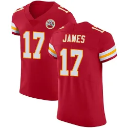 Kansas City Chiefs Men's Elite Red Team Color Vapor Untouchable Jersey (17 Richie James)