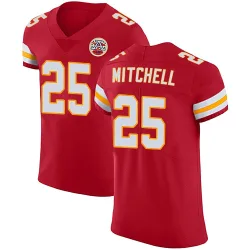 Kansas City Chiefs Men's Elite Red Team Color Vapor Untouchable Jersey (25 Elijah Mitchell)