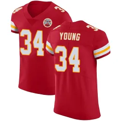 Kansas City Chiefs Men's Elite Red Team Color Vapor Untouchable Jersey (34 Elijah Young)
