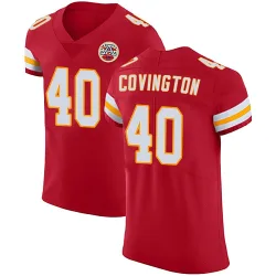 Kansas City Chiefs Men's Elite Red Team Color Vapor Untouchable Jersey (40 Jacobe Covington)