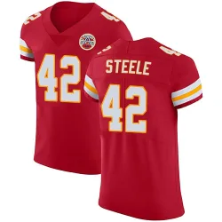 Kansas City Chiefs Men's Elite Red Team Color Vapor Untouchable Jersey (42 Carson Steele)
