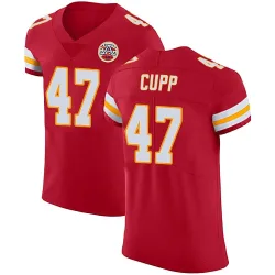 Kansas City Chiefs Men's Elite Red Team Color Vapor Untouchable Jersey (47 Baylor Cupp)