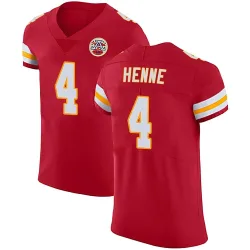 Kansas City Chiefs Men's Elite Red Team Color Vapor Untouchable Jersey (4 Chad Henne)