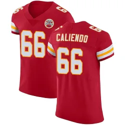 Kansas City Chiefs Men's Elite Red Team Color Vapor Untouchable Jersey (66 Mike Caliendo)