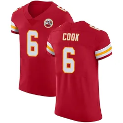 Kansas City Chiefs Men's Elite Red Team Color Vapor Untouchable Jersey (6 Bryan Cook)