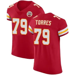 Kansas City Chiefs Men's Elite Red Team Color Vapor Untouchable Jersey (79 Nick Torres)
