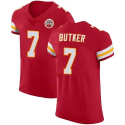 Kansas City Chiefs Men's Elite Red Team Color Vapor Untouchable Jersey (7 Harrison Butker)