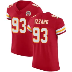 Kansas City Chiefs Men's Elite Red Team Color Vapor Untouchable Jersey (93 Coziah Izzard)