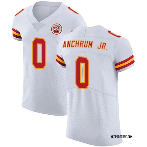Kansas City Chiefs Men's Elite White Vapor Untouchable Jersey (0 Tremayne Anchrum Jr.)