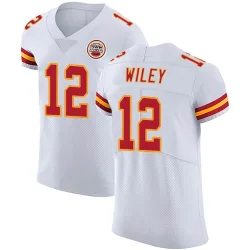 Kansas City Chiefs Men's Elite White Vapor Untouchable Jersey (12 Jared Wiley)