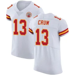 Kansas City Chiefs Men's Elite White Vapor Untouchable Jersey (13 Dustin Crum)