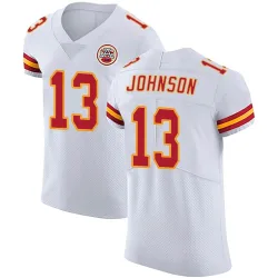 Kansas City Chiefs Men's Elite White Vapor Untouchable Jersey (13 Nazeeh Johnson)