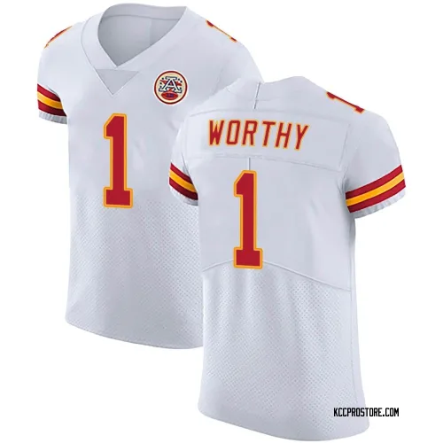 Kansas City Chiefs Men's Elite White Vapor Untouchable Jersey (1 Xavier Worthy)
