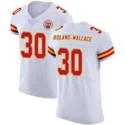 Kansas City Chiefs Men's Elite White Vapor Untouchable Jersey (30 Christian Roland-Wallace)