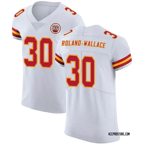 Kansas City Chiefs Men's Elite White Vapor Untouchable Jersey (30 Christian Roland-Wallace)