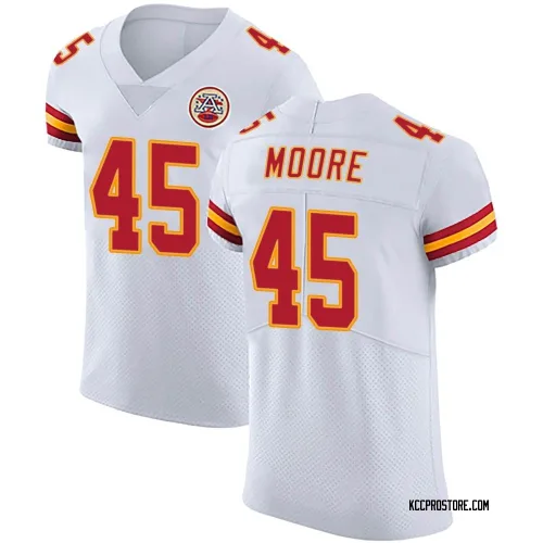 Kansas City Chiefs Men's Elite White Vapor Untouchable Jersey (45 Isaiah Moore)