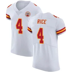 Kansas City Chiefs Men's Elite White Vapor Untouchable Jersey (4 Rashee Rice)