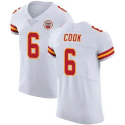 Kansas City Chiefs Men's Elite White Vapor Untouchable Jersey (6 Bryan Cook)