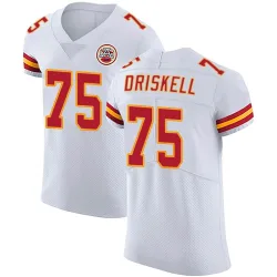 Kansas City Chiefs Men's Elite White Vapor Untouchable Jersey (75 Ethan Driskell)