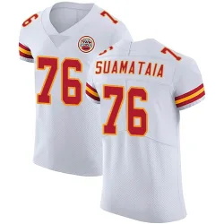 Kansas City Chiefs Men's Elite White Vapor Untouchable Jersey (76 Kingsley Suamataia)