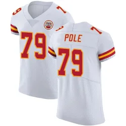 Kansas City Chiefs Men's Elite White Vapor Untouchable Jersey (79 Esa Pole)