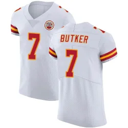 Kansas City Chiefs Men's Elite White Vapor Untouchable Jersey (7 Harrison Butker)