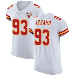 Kansas City Chiefs Men's Elite White Vapor Untouchable Jersey (93 Coziah Izzard)