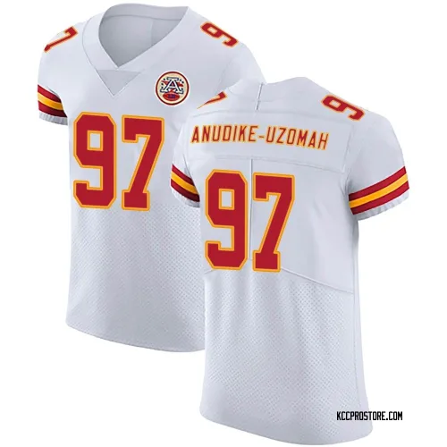 Kansas City Chiefs Men's Elite White Vapor Untouchable Jersey (97 Felix Anudike-Uzomah)