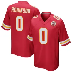 Kansas City Chiefs Men's Game Red Team Color Jersey (0 Janarius Robinson)
