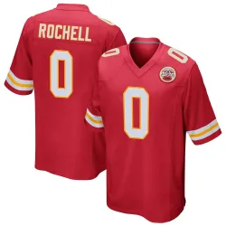 Kansas City Chiefs Men's Game Red Team Color Jersey (0 Robert Rochell)