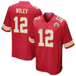 Kansas City Chiefs Men's Game Red Team Color Jersey (12 Jared Wiley)