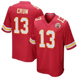 Kansas City Chiefs Men's Game Red Team Color Jersey (13 Dustin Crum)