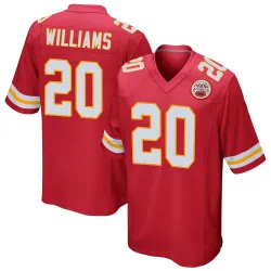 Kansas City Chiefs Men's Game Red Team Color Jersey (20 Nohl Williams)