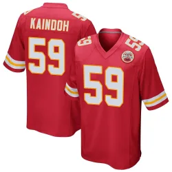 Kansas City Chiefs Men's Game Red Team Color Jersey (59 Joshua Kaindoh)