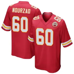 Kansas City Chiefs Men's Game Red Team Color Jersey (60 Hunter Nourzad)