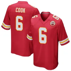 Kansas City Chiefs Men's Game Red Team Color Jersey (6 Bryan Cook)