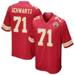 Kansas City Chiefs Men's Game Red Team Color Jersey (71 Mitchell Schwartz)