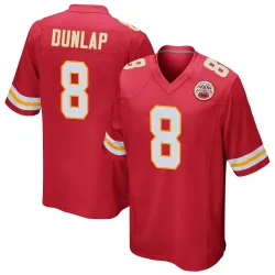 Kansas City Chiefs Men's Game Red Team Color Jersey (8 Carlos Dunlap)