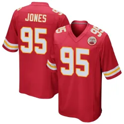 Kansas City Chiefs Men's Game Red Team Color Jersey (95 Chris Jones)