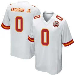 Kansas City Chiefs Men's Game White Jersey (0 Tremayne Anchrum Jr.)