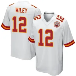 Kansas City Chiefs Men's Game White Jersey (12 Jared Wiley)