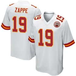 Kansas City Chiefs Men's Game White Jersey (19 Bailey Zappe)