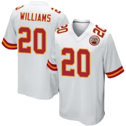 Kansas City Chiefs Men's Game White Jersey (20 Nohl Williams)