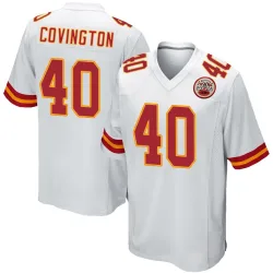 Kansas City Chiefs Men's Game White Jersey (40 Jacobe Covington)