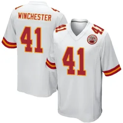 Kansas City Chiefs Men's Game White Jersey (41 James Winchester)